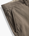 View of model wearing Chocolate Chip Crafted Khaki Pants, Slim Fit.