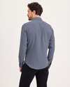 Back view of model wearing Folkstone Gray Original Shirt, Slim Fit.