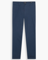 View of model wearing Ocean Blue Alpha Chino Pants, Slim Fit.